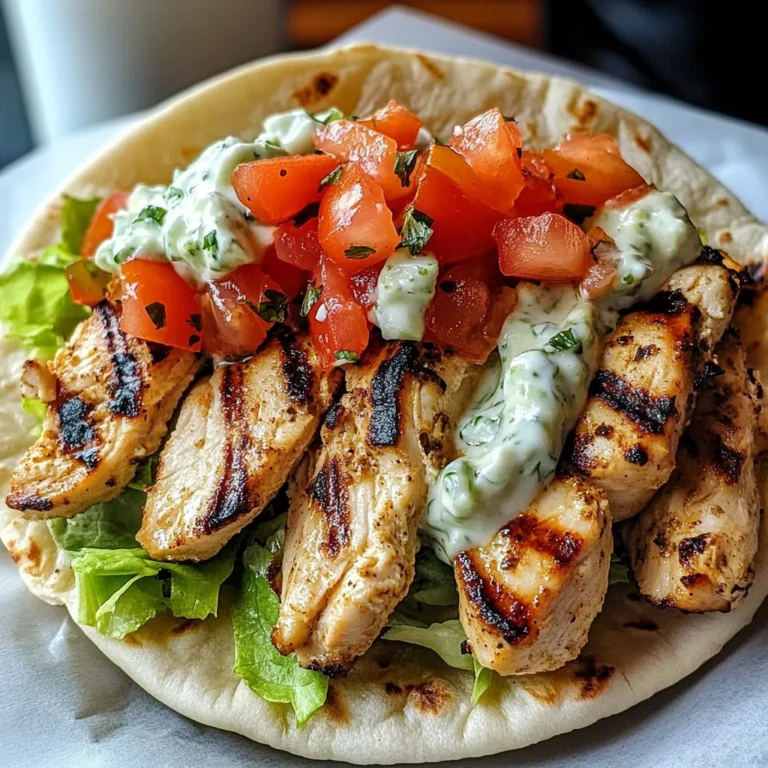 Chicken Pita Gyros with Tzatziki