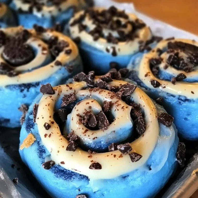 Cookie Monster Cinnamon Rolls Recipe