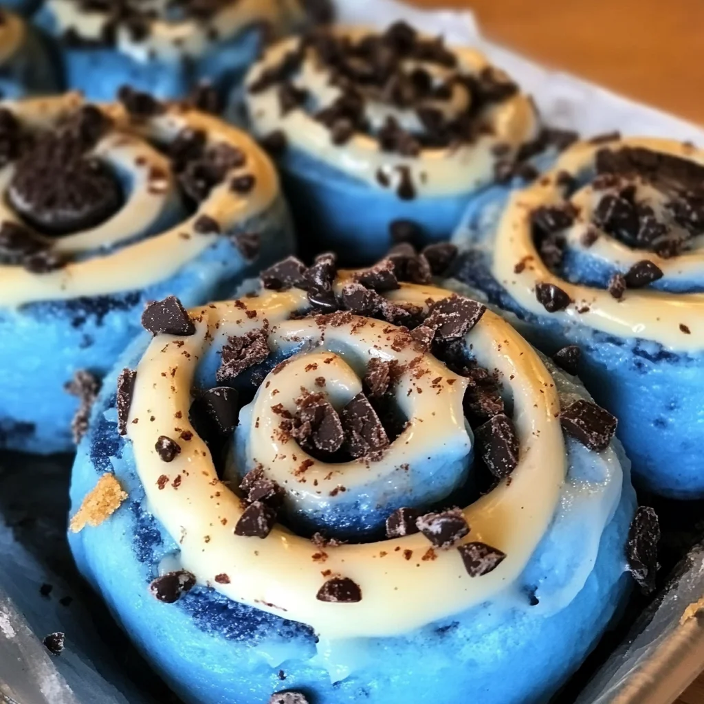 Cookie Monster Cinnamon Rolls Recipe