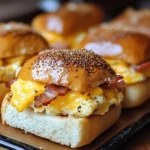 Crack Breakfast Sliders (Turkey Bacon Egg & Cheese)