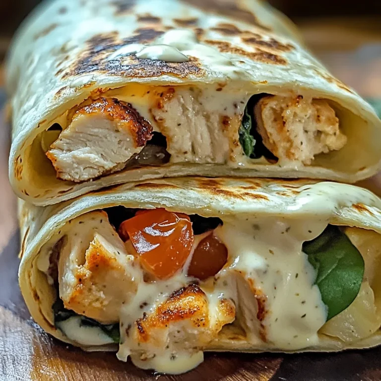 Creamy Chicken Spinach Wraps