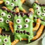 Frankenstein Halloween Pretzels