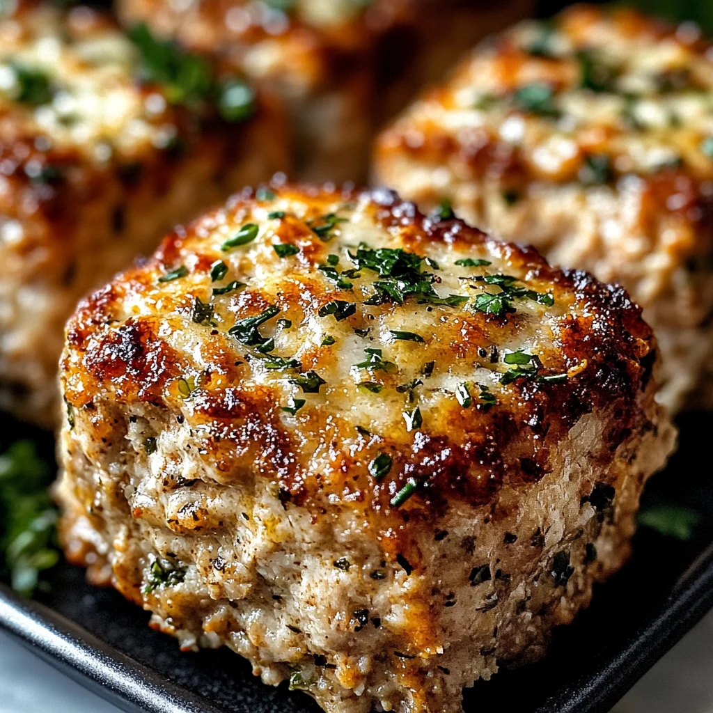 Garlic Parmesan Chicken Meatloaves