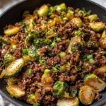 Ground Beef and Brussels Sprouts