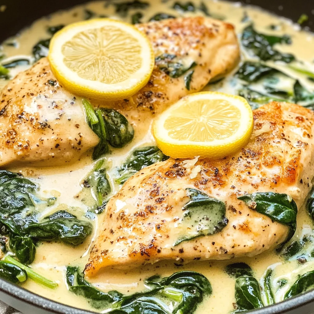 Lemon Parmesan Spinach Chicken