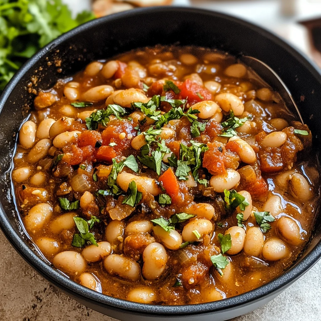 Loubia- Morrocan White Bean Stew (Stovetop + Instant Pot)
