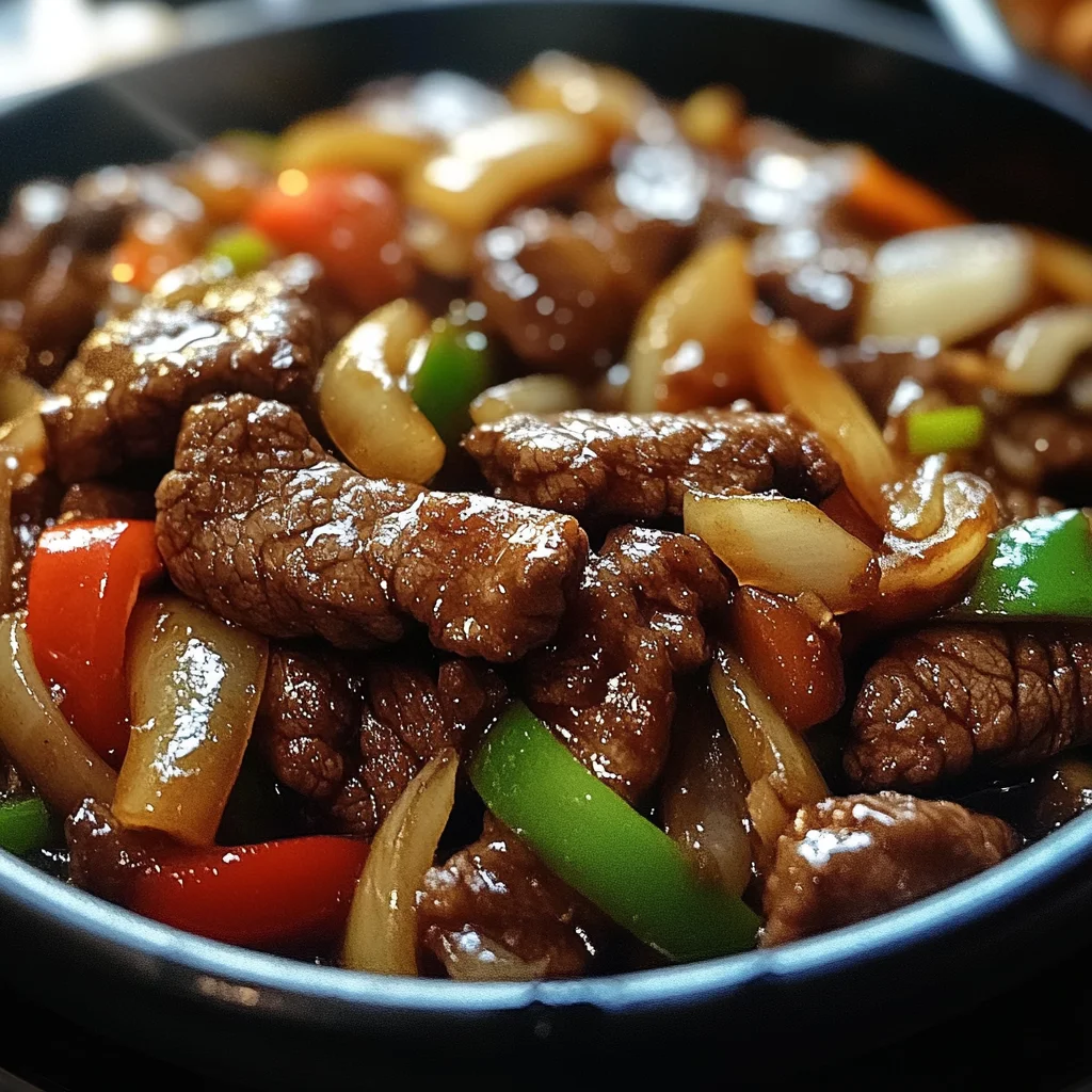 Sizzling Chinese Pepper Steak with Onions