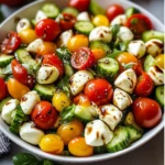 Tomato Cucumber Mozzarella Salad