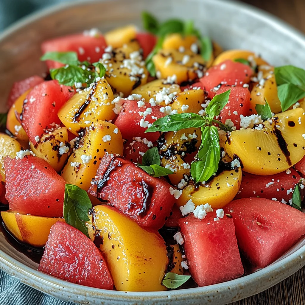 Watermelon Peach Salad – A Refreshing Gourmet Salad