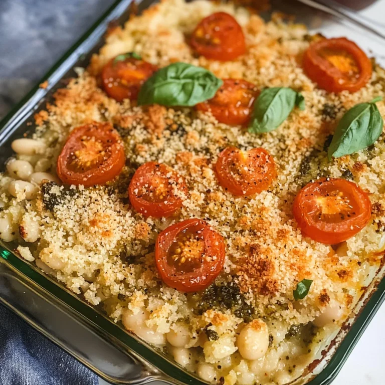 White Bean and Pesto Bake