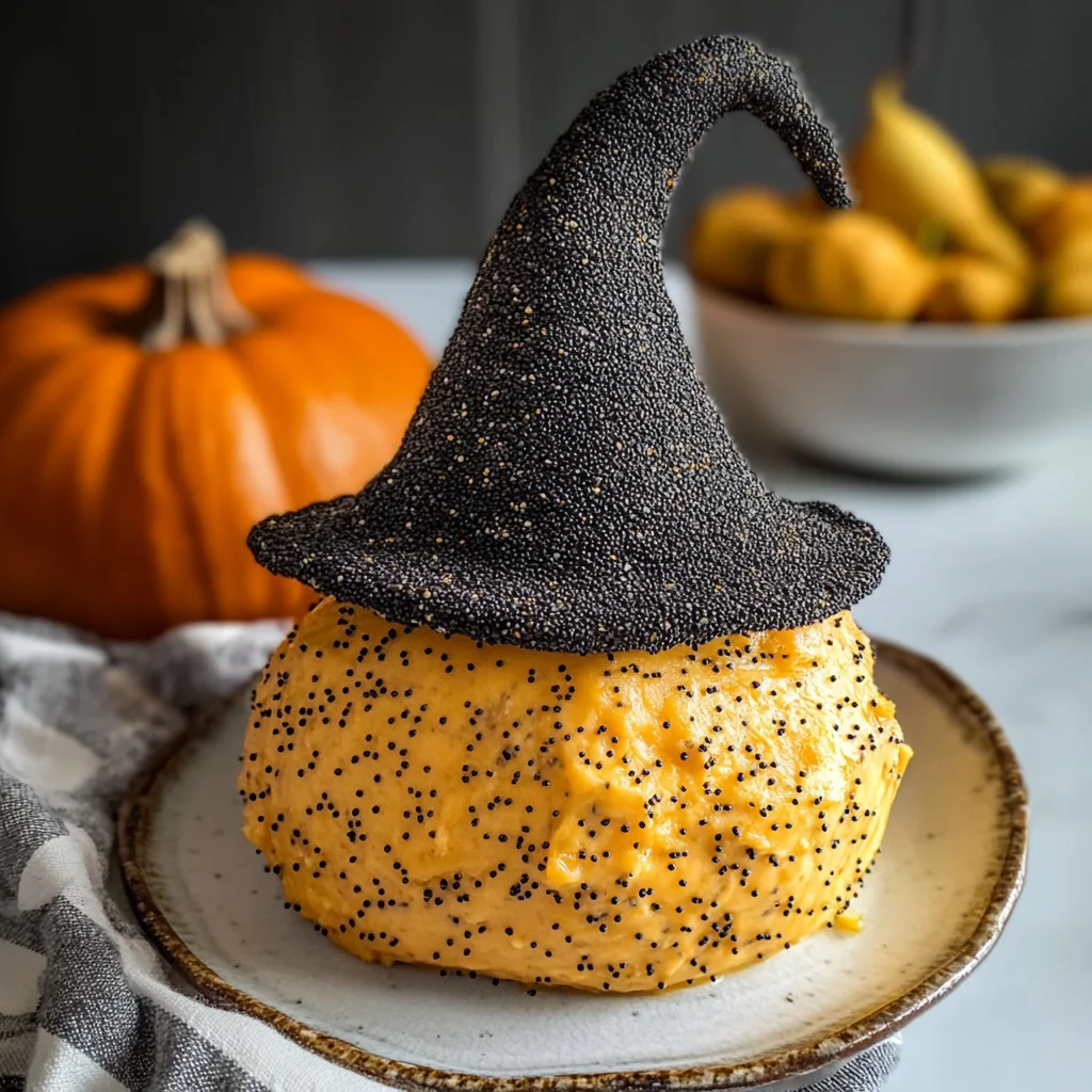 Witch Hat Halloween Cheese Ball