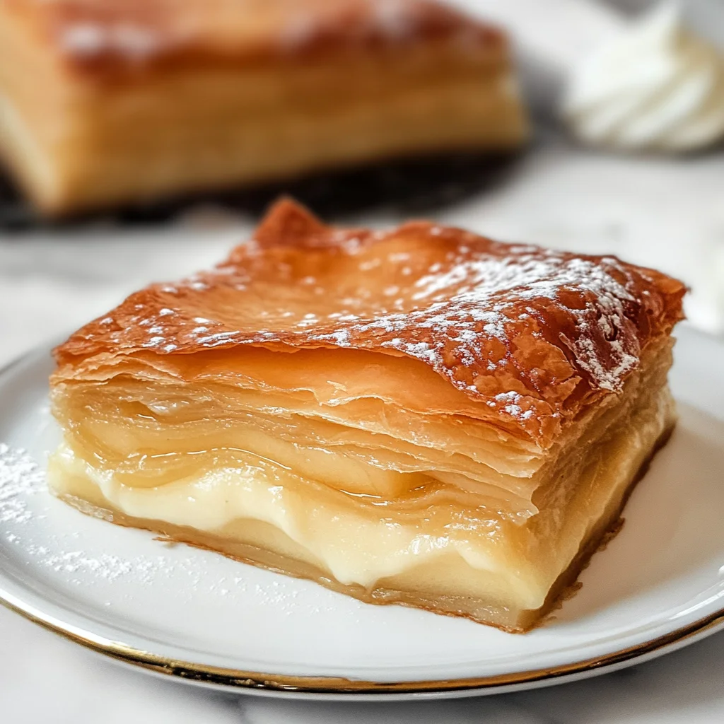 Apple Mille Feuille with Vanilla Custard (gluten-free)