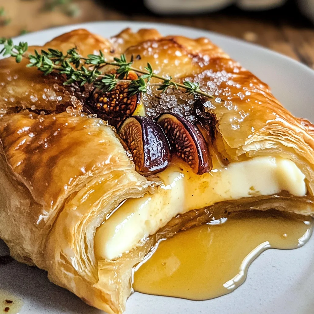 Baked Brie in Puff Pastry with Honey and Fig