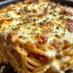 Baked Cream Cheese Spaghetti Casserole