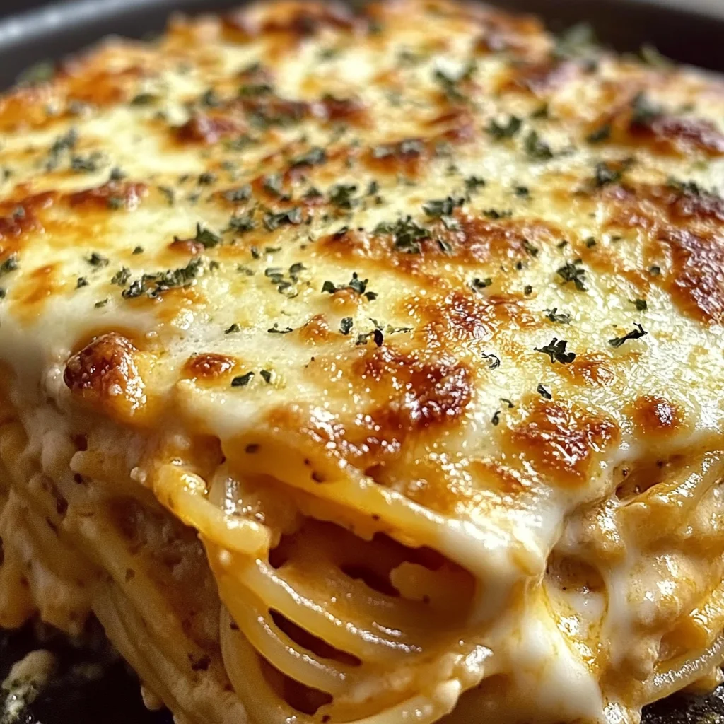 Baked Cream Cheese Spaghetti Casserole