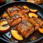Bourbon Peach Roasted Salmon