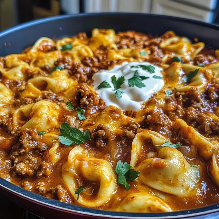 Cheesy Beef Enchilada Tortellini