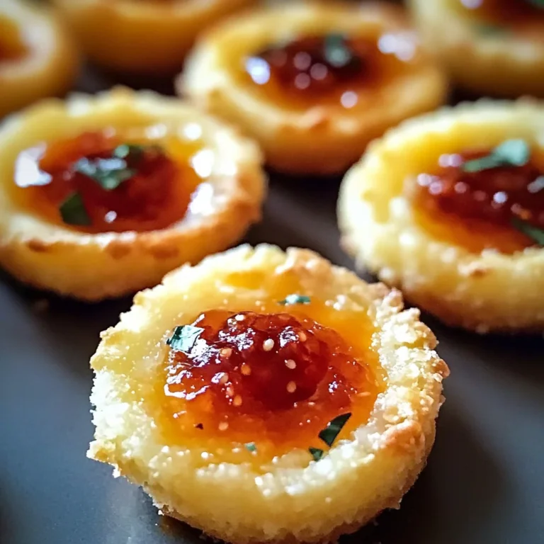 Cheesy Thumbprint Appetizers with Hot Pepper Jelly