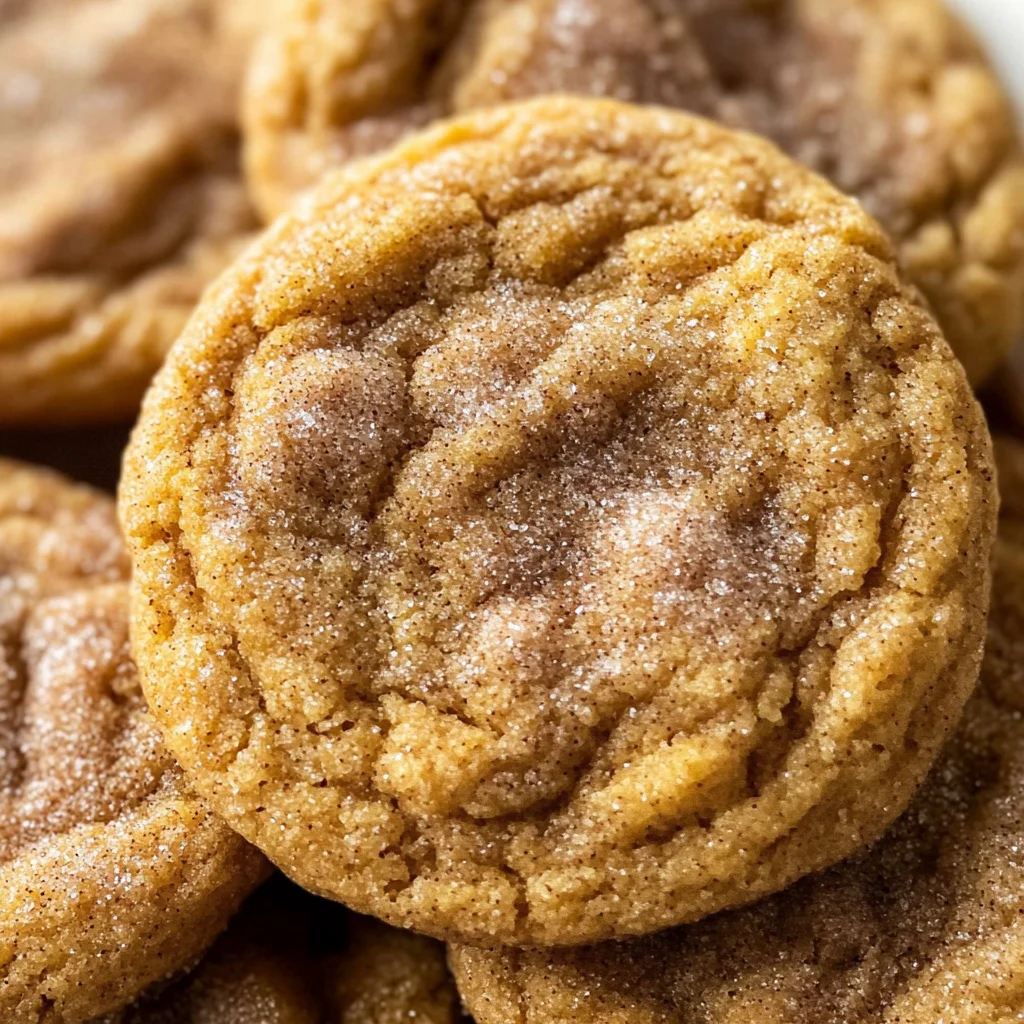 Chewy Pumpkin Snickerdoodle Cookies