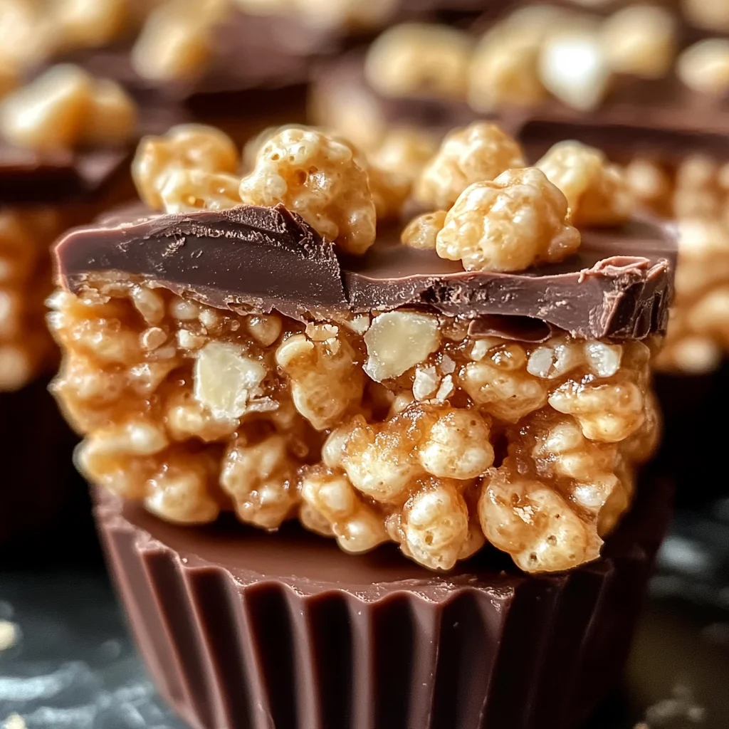 Chocolate Peanut Butter Rice Krispie Cups