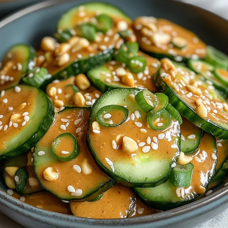Cucumbers in Spicy Peanut Sauce