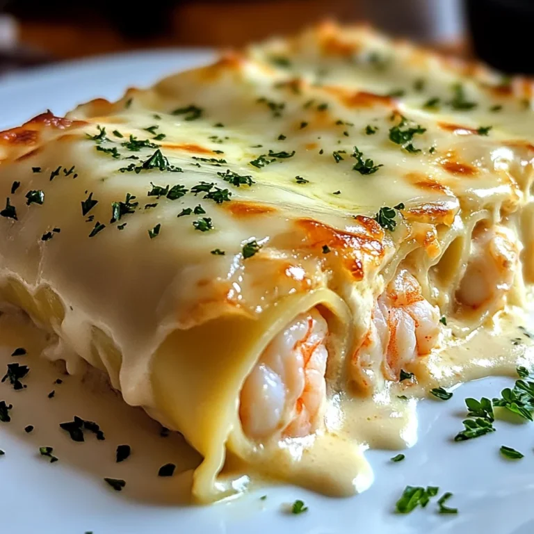 Dive into Decadence: Shrimp & Crab Alfredo Lasagna Roll-Ups You’ll Crave