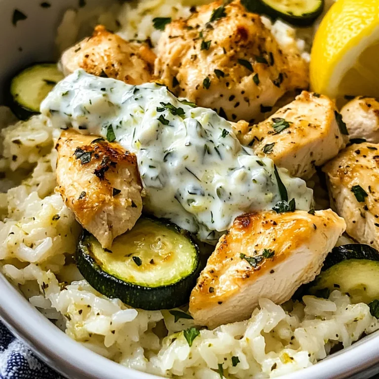 Easy Chicken Tzatziki Rice Bake
