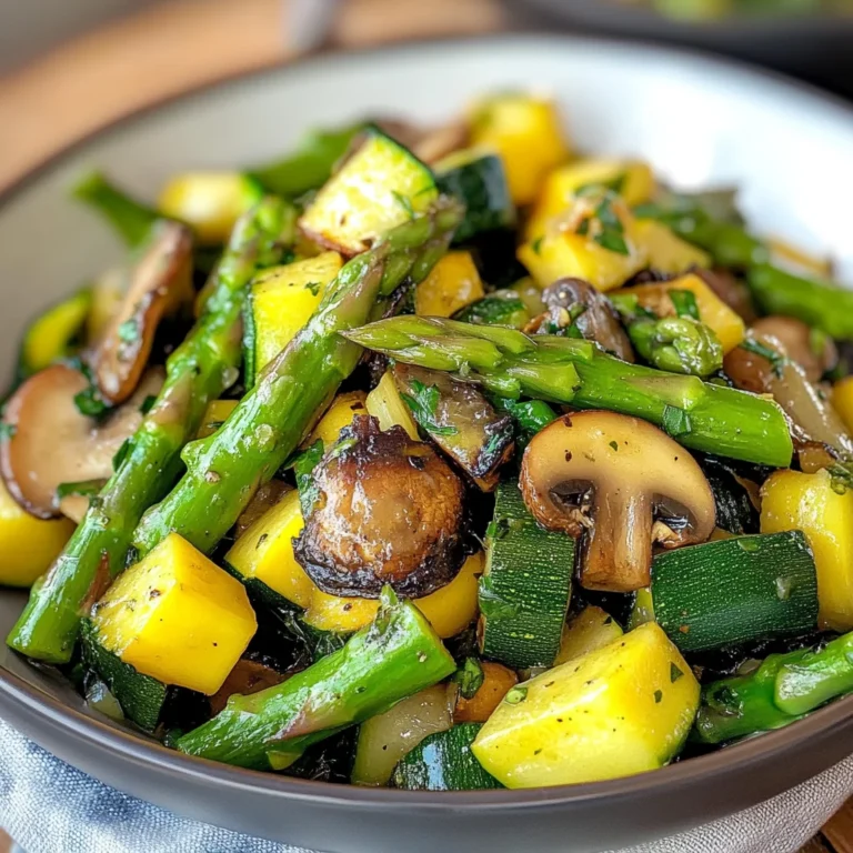 Flavorful Asparagus with Zucchini and Squash