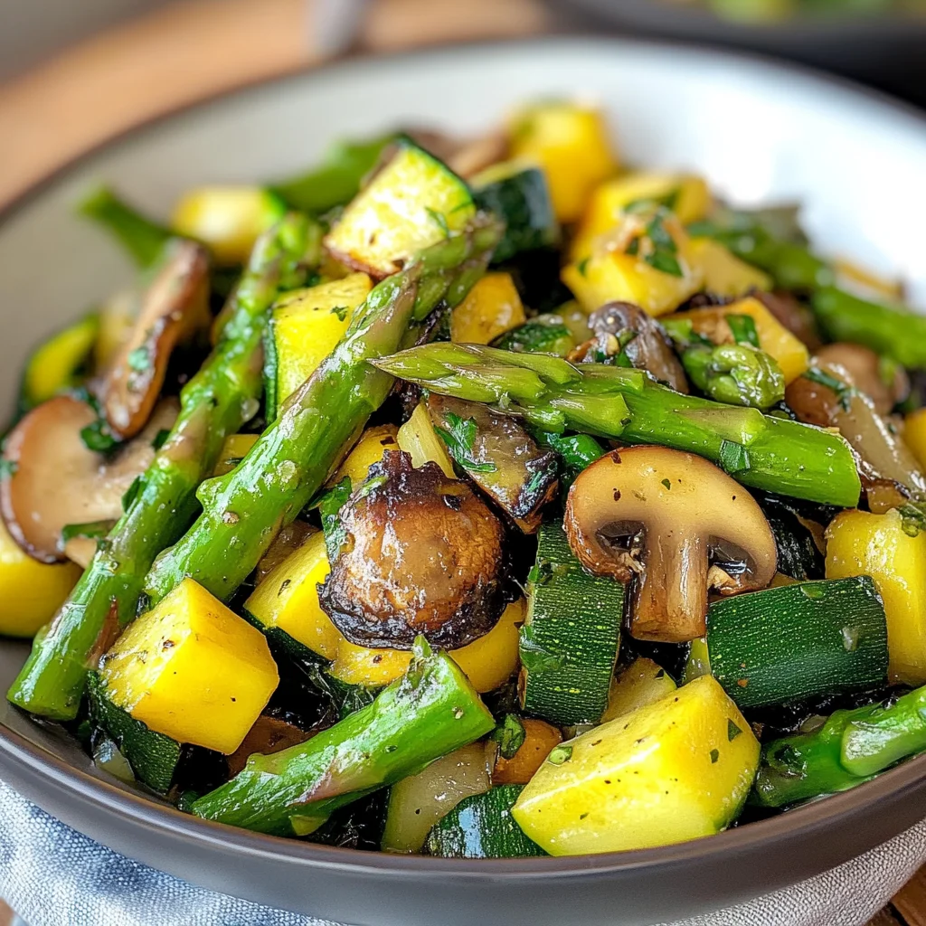 Flavorful Asparagus with Zucchini and Squash