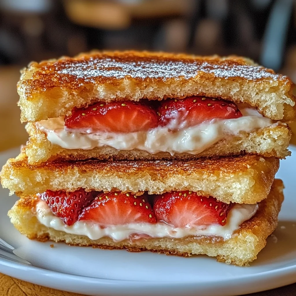 Fried Strawberry Cheesecake Sandwiches