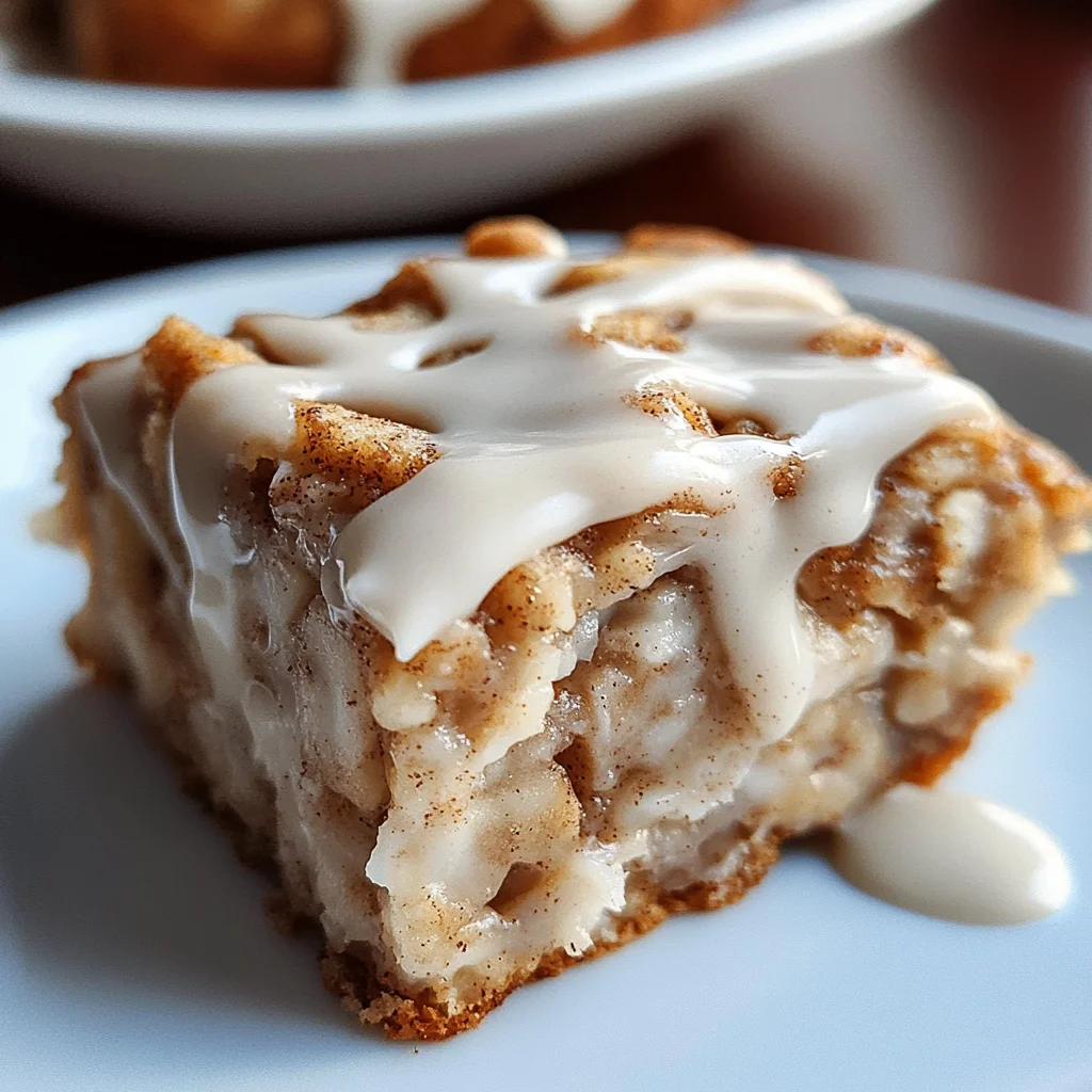 High-Protein Cinnamon Roll Baked Oatmeal