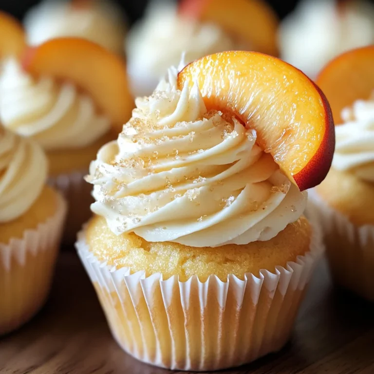Honey Peach Cream Cheese Cupcakes