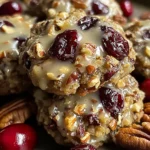 No-Bake Cranberry Pecan Praline Cookies