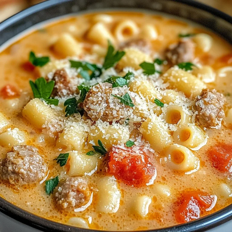 Parmesan Italian Sausage Ditalini Soup