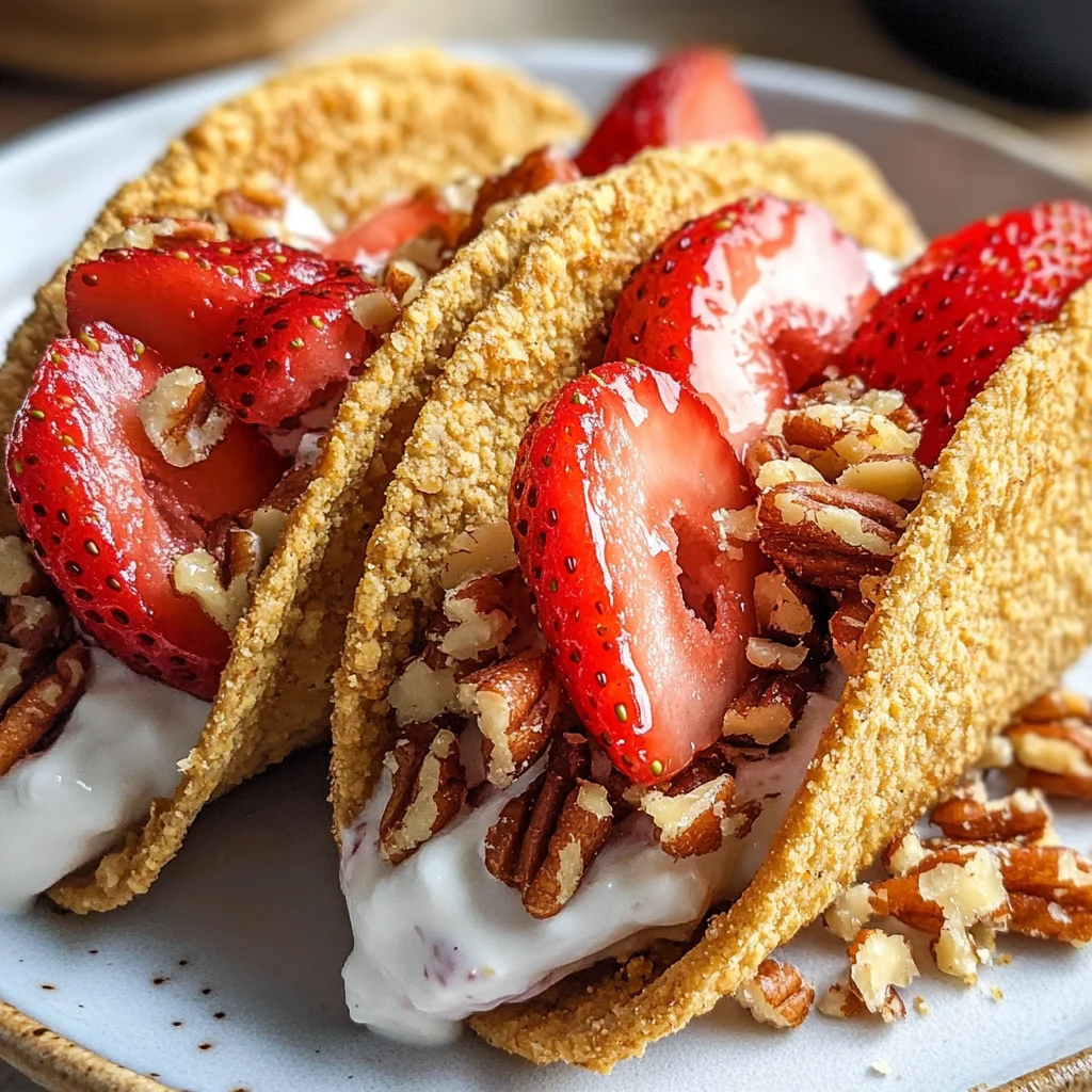 Strawberry Crunch Cheesecake Tacos