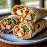 Thai Peanut Chicken Wraps