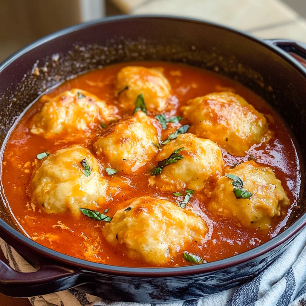 Tomato Dumpling Soup