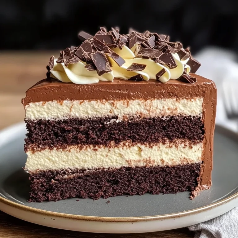 Tuxedo Cake – Triple Chocolate Mousse Cake