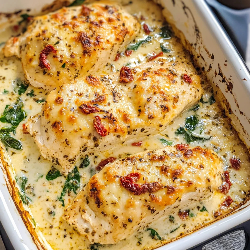 Baked Tuscan Chicken Casserole