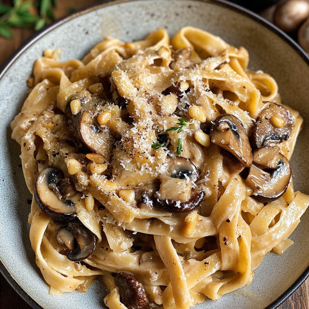 Caramelized Leek and Mushroom Gruyere Pasta