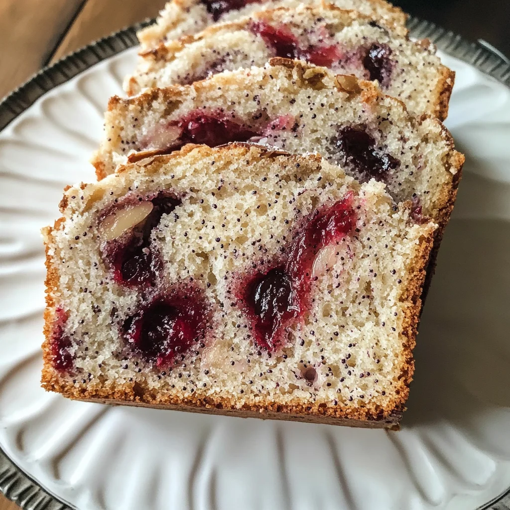 Cherry Almond Poppyseed Quick Bread
