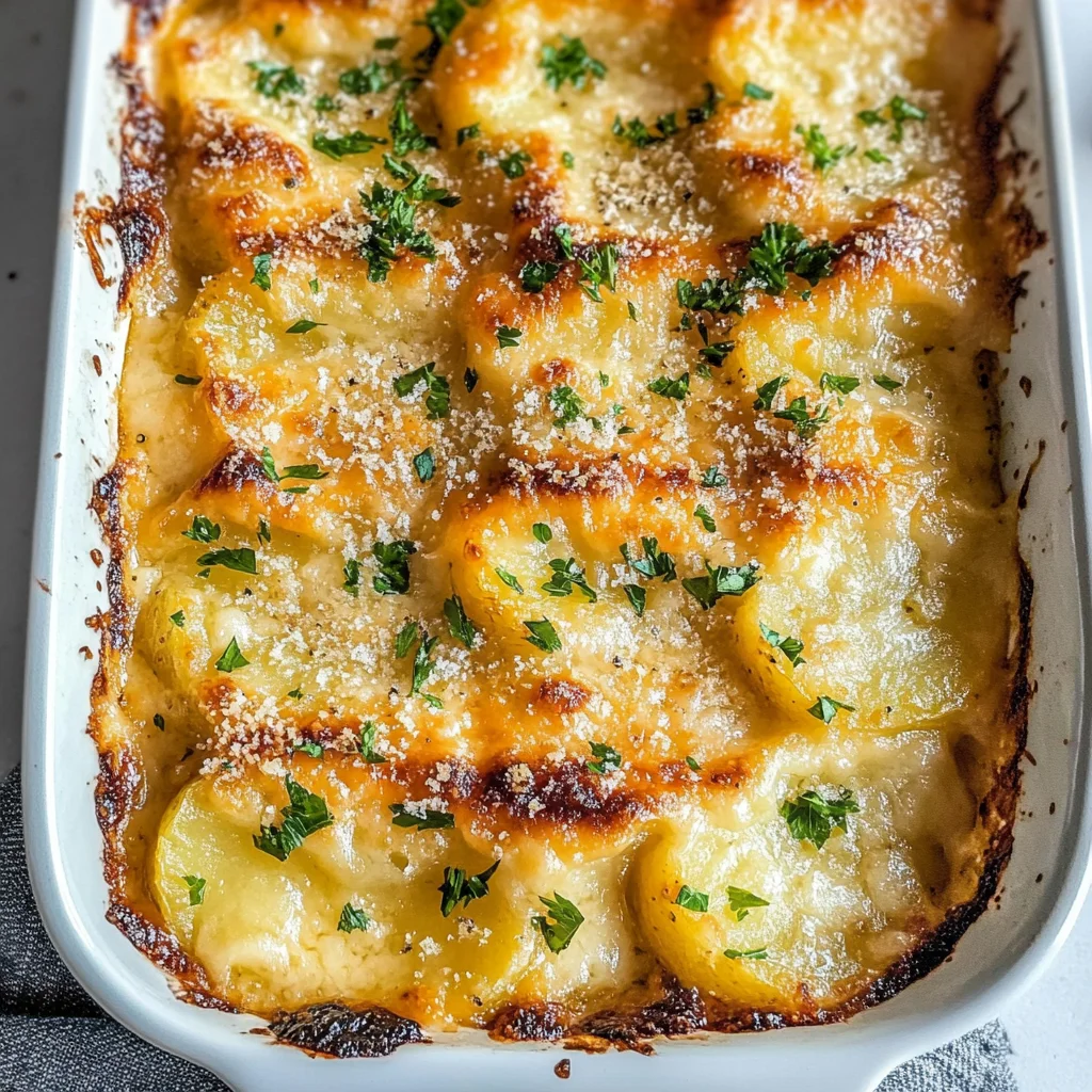 Dad’s Creamy & Cheesy Au Gratin Potatoes