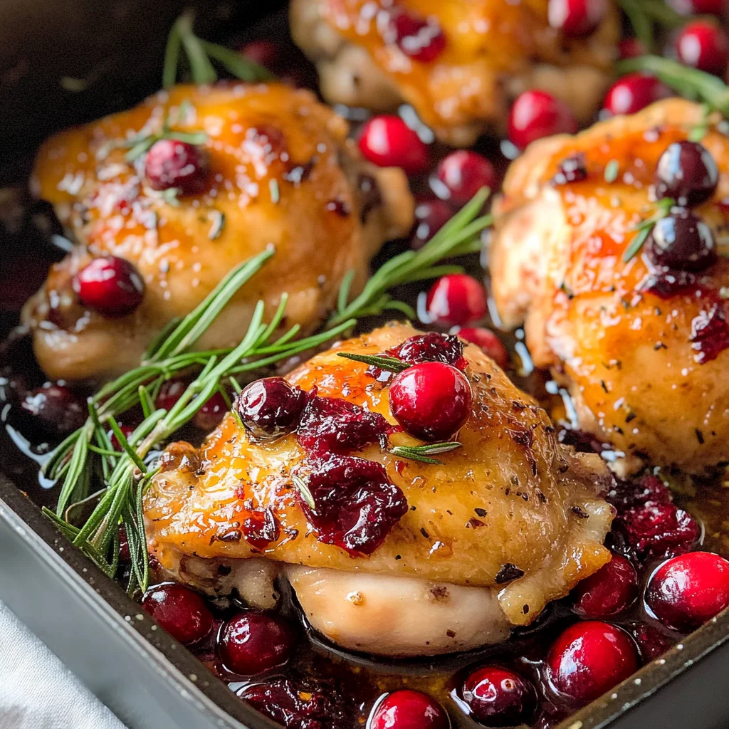 One-Pan Cranberry Rosemary Chicken