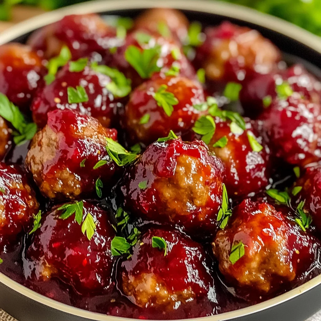 Quick Cranberry Meatballs (Christmas Recipe)