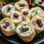 Savory Christmas Cranberry Roll Ups