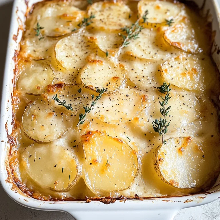 Scalloped Potatoes with Caramelized Onions and Gruyere