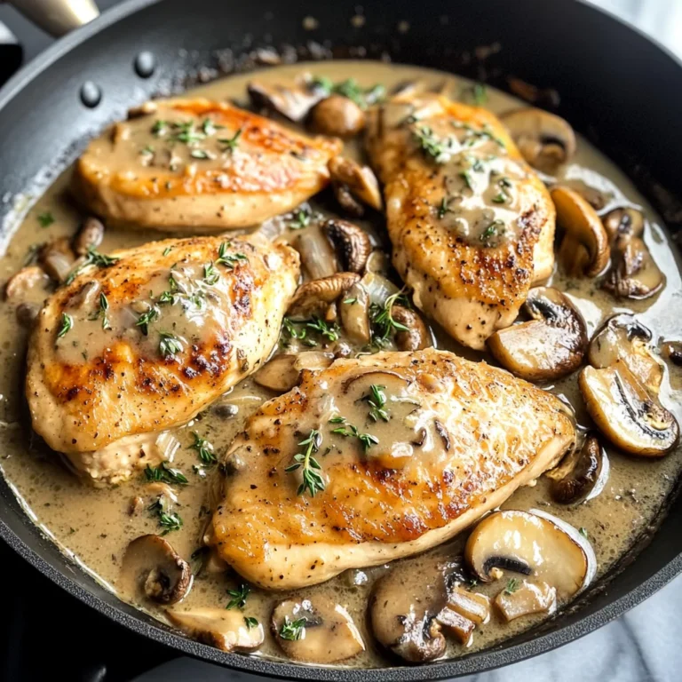 Skillet Chicken and Mushroom Wine Sauce